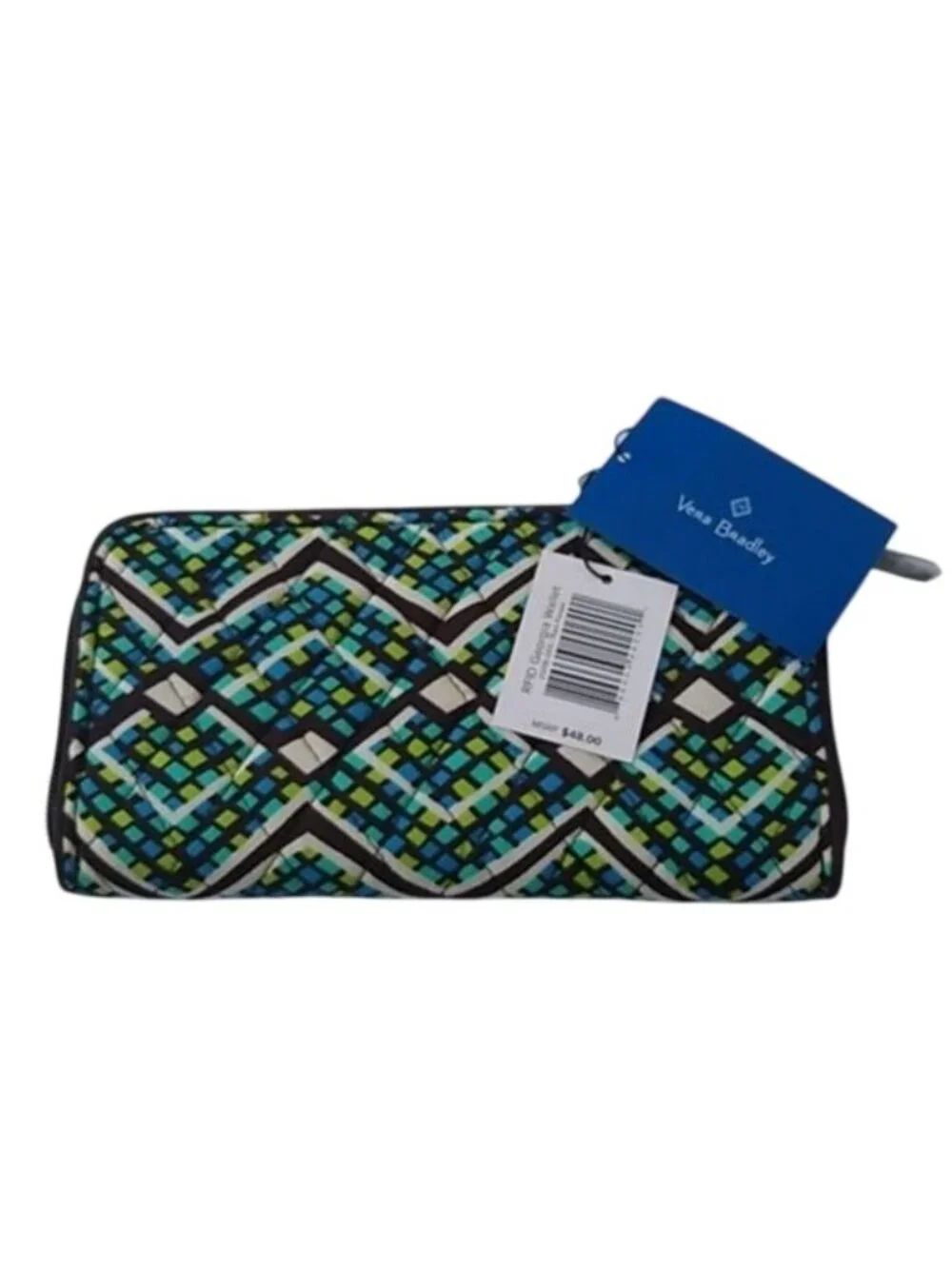 Vera Bradley RFID Quilted Cotton Georgia Wallet in Rain Forest - Picture 3 of 7